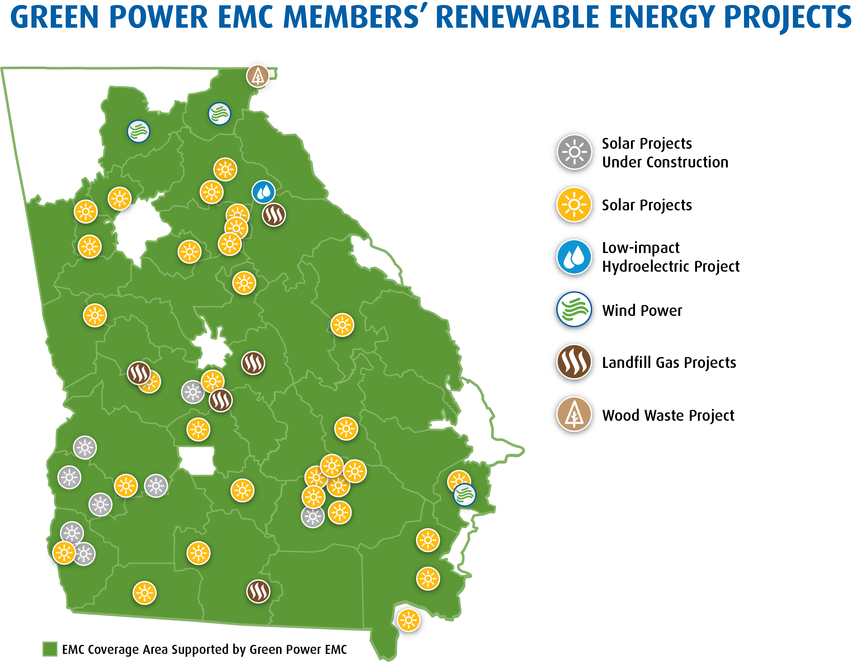 Renewables project map