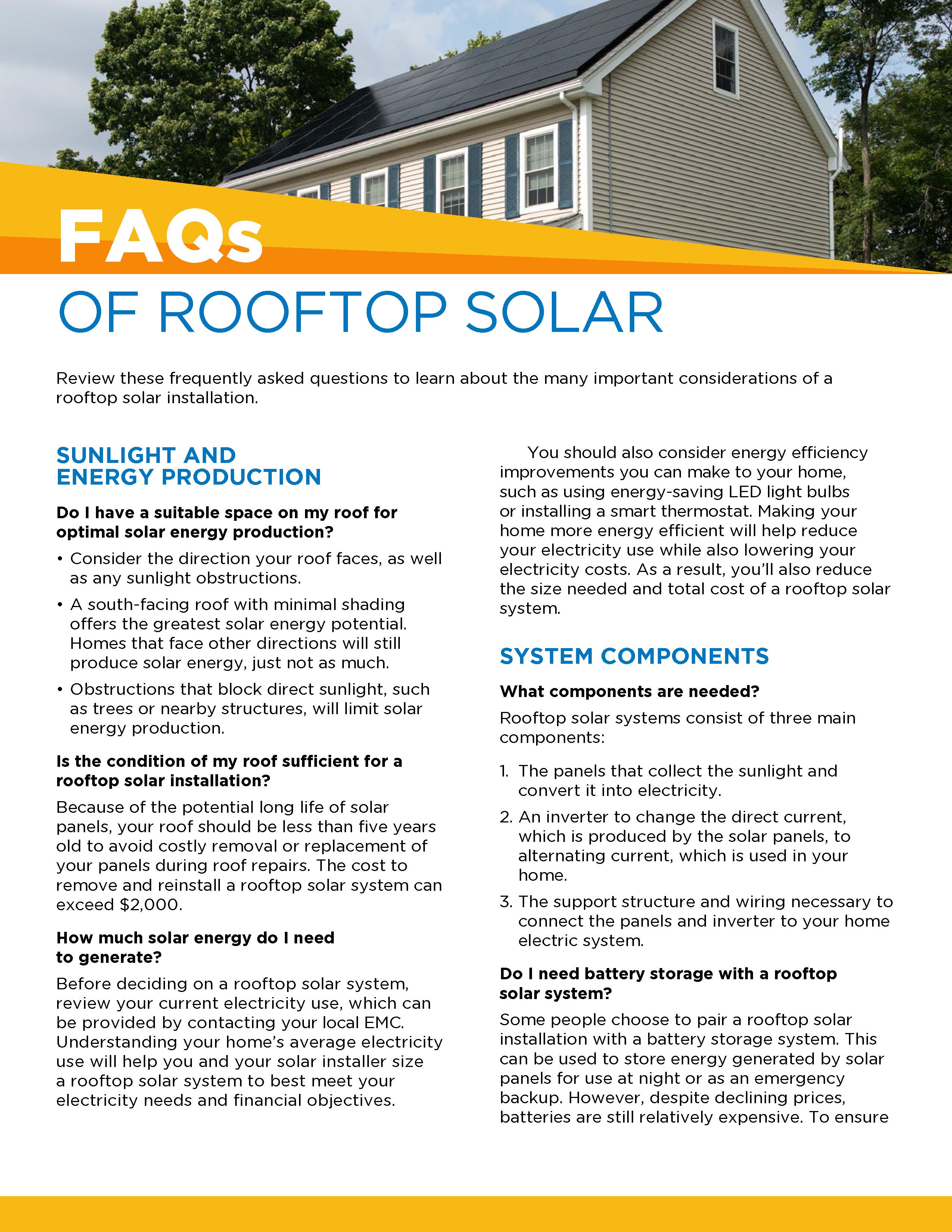 Rooftop Solar FAQs